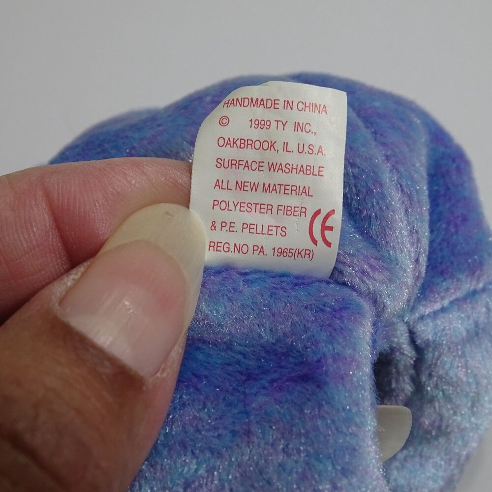 Vintage Ty Beanie Baby Clubby II 1999 Plush Bear Blue Tie-Dye 8.5 In NO Hang Tag - Picture 5 of 7